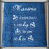 Serviette souvenir tableau de naissance personnalisée 50x100cm ou 70x130cm avec prénom brodé: 8 couleurs