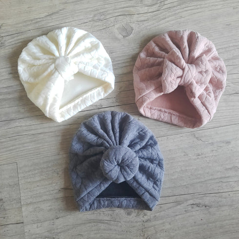 Knot turban or buns soft and warm fur-lined sweatshirt fabric 3 colors