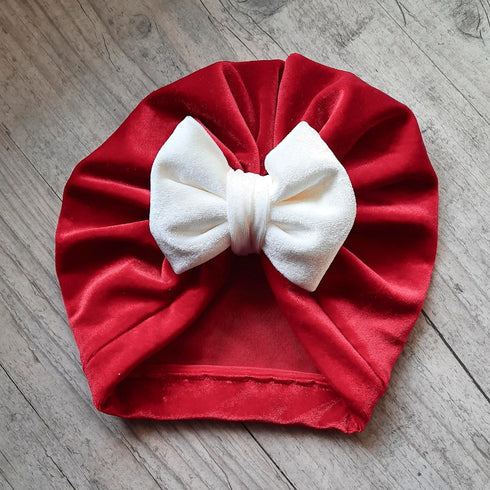 EDITION LIMITÉE Turban rouge, or, argent nœud, buns ou simple en velour ou à sequin extensible 5 couleurs